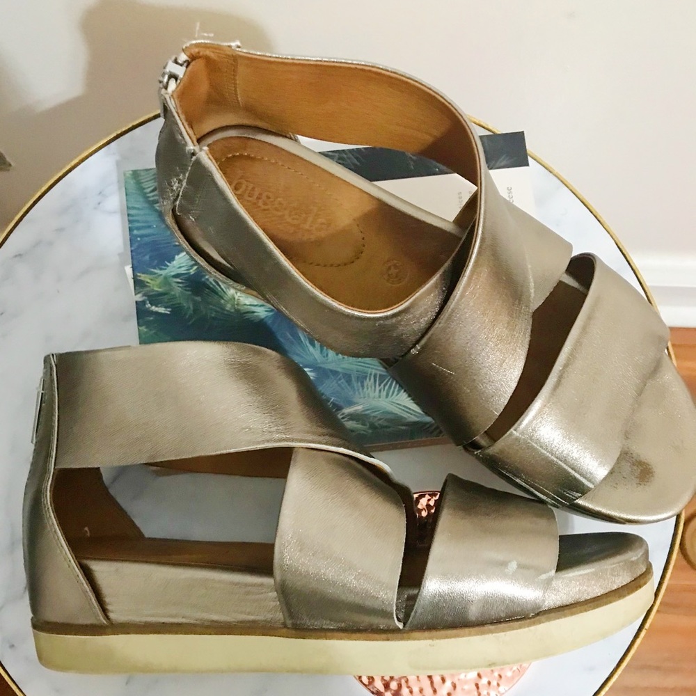 Bussola Sandals Pauline Color: Soft Metallic White